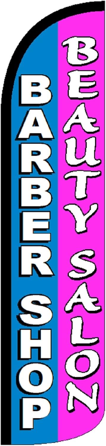 Barber Shop Beauty Salon Standard Windless Swooper Flag