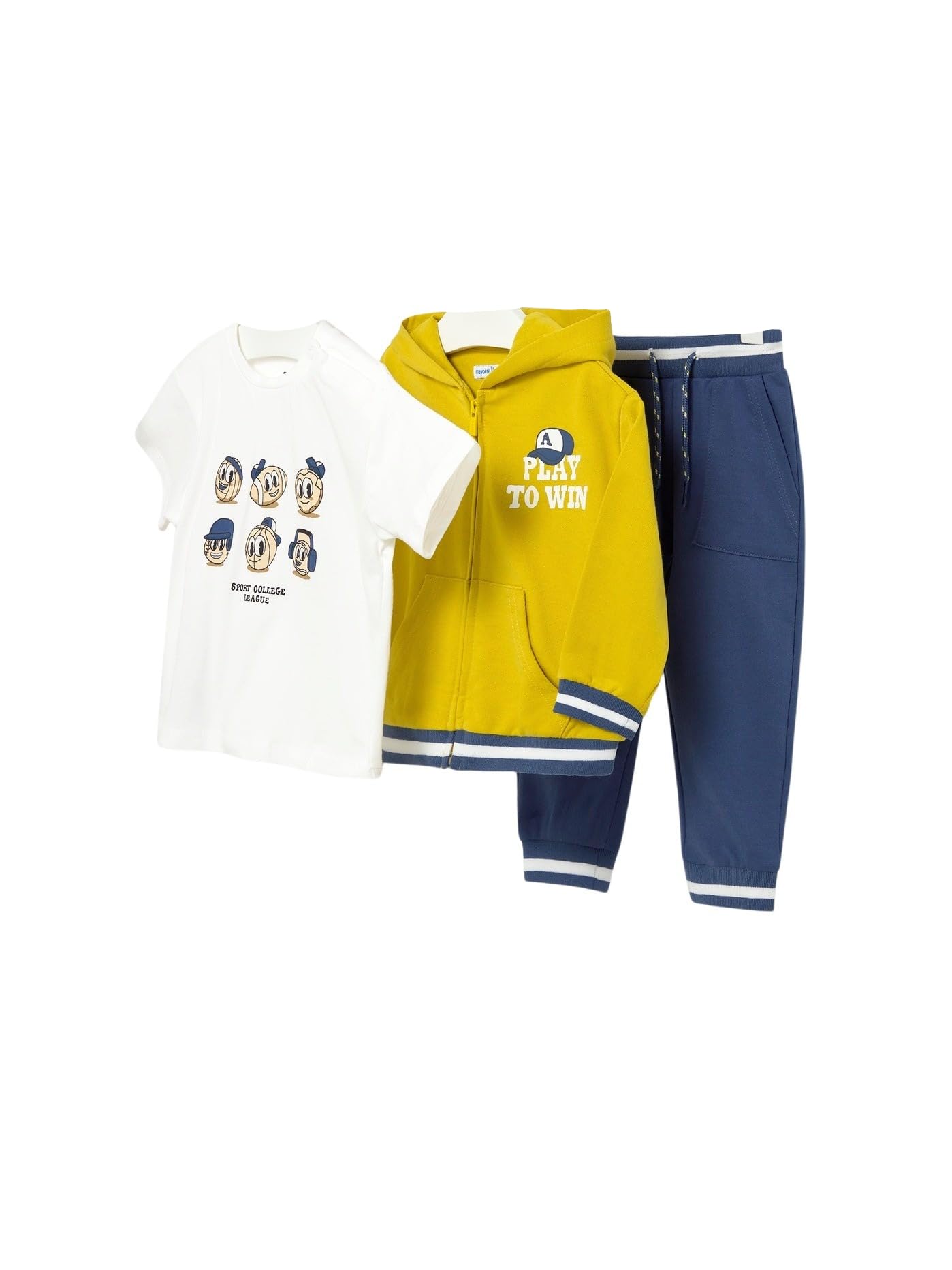 Mayoral Jogginganzug 3 Teile T-Shirt für Baby - Jungen Olive