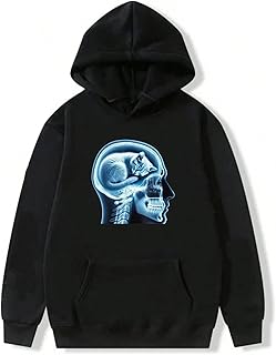 おもしろ猫ちゃん、ちょっと待って、考えてるよミームのグラフィックパーカー、おもしろ猫ちゃん脳ミームのパーカー