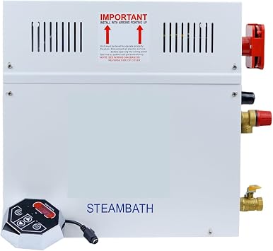 Steam Generator,Steam Shower, 3KW Steam Generator Sauna Steam Bath Machine For Home Sauna Room SPA Fumigation Machine With Digital Controller,for Suitable Space Heating