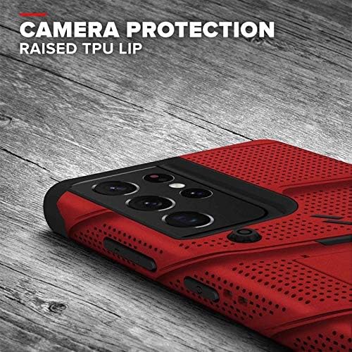 ZIZO BOLT Series Galaxy S21+ 5G Case Red & Black