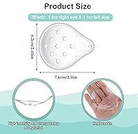 Vista 5 de 2 protectores de ojos transparentes para cirugía de cataratas, parche protector de ojos con ventilación dura con banda elástica extendida, protector