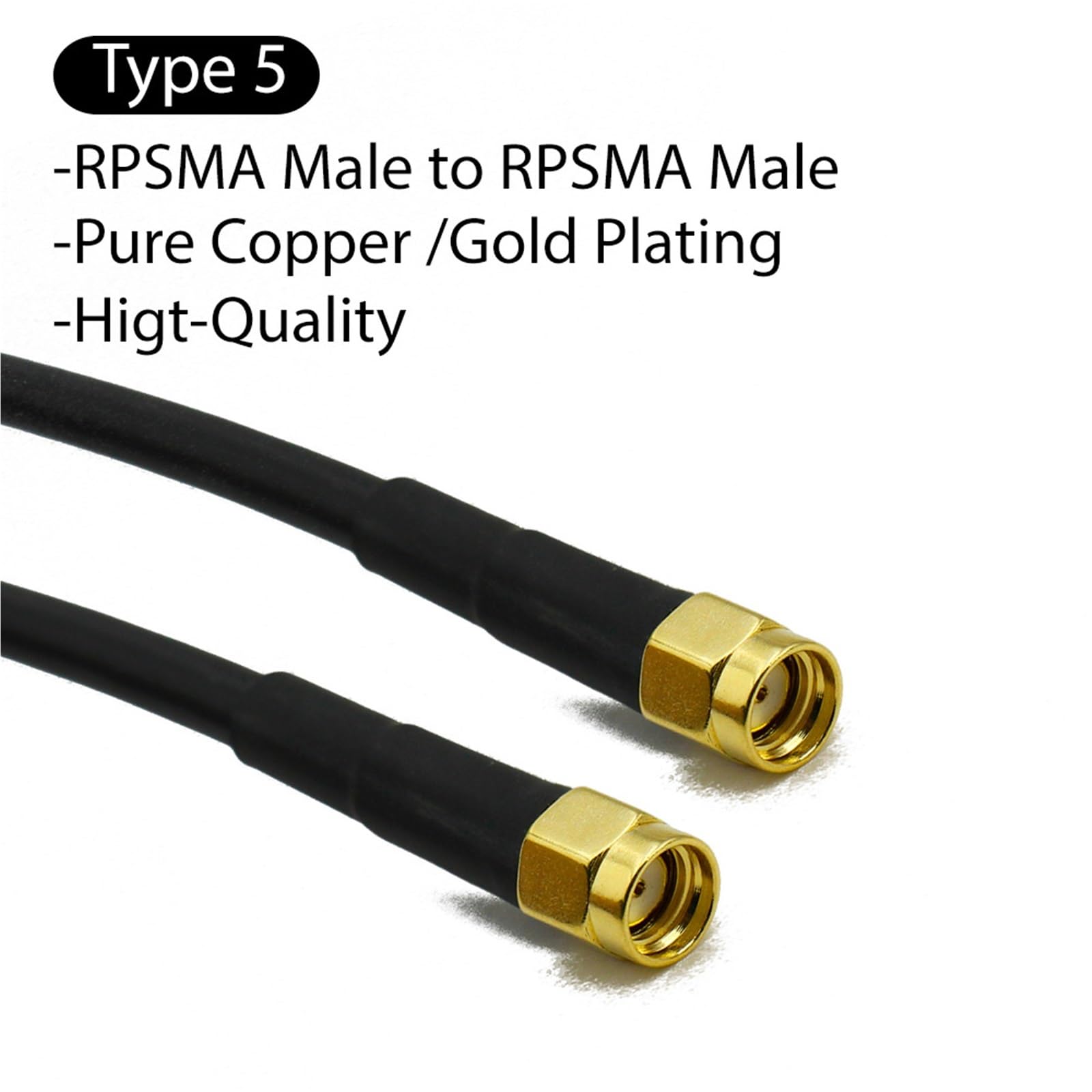 RG58 SMA mâle et femelle 50 ohms câble coaxial câble coaxial connecteur d'extension adaptateur 1 pièce (type 5)
