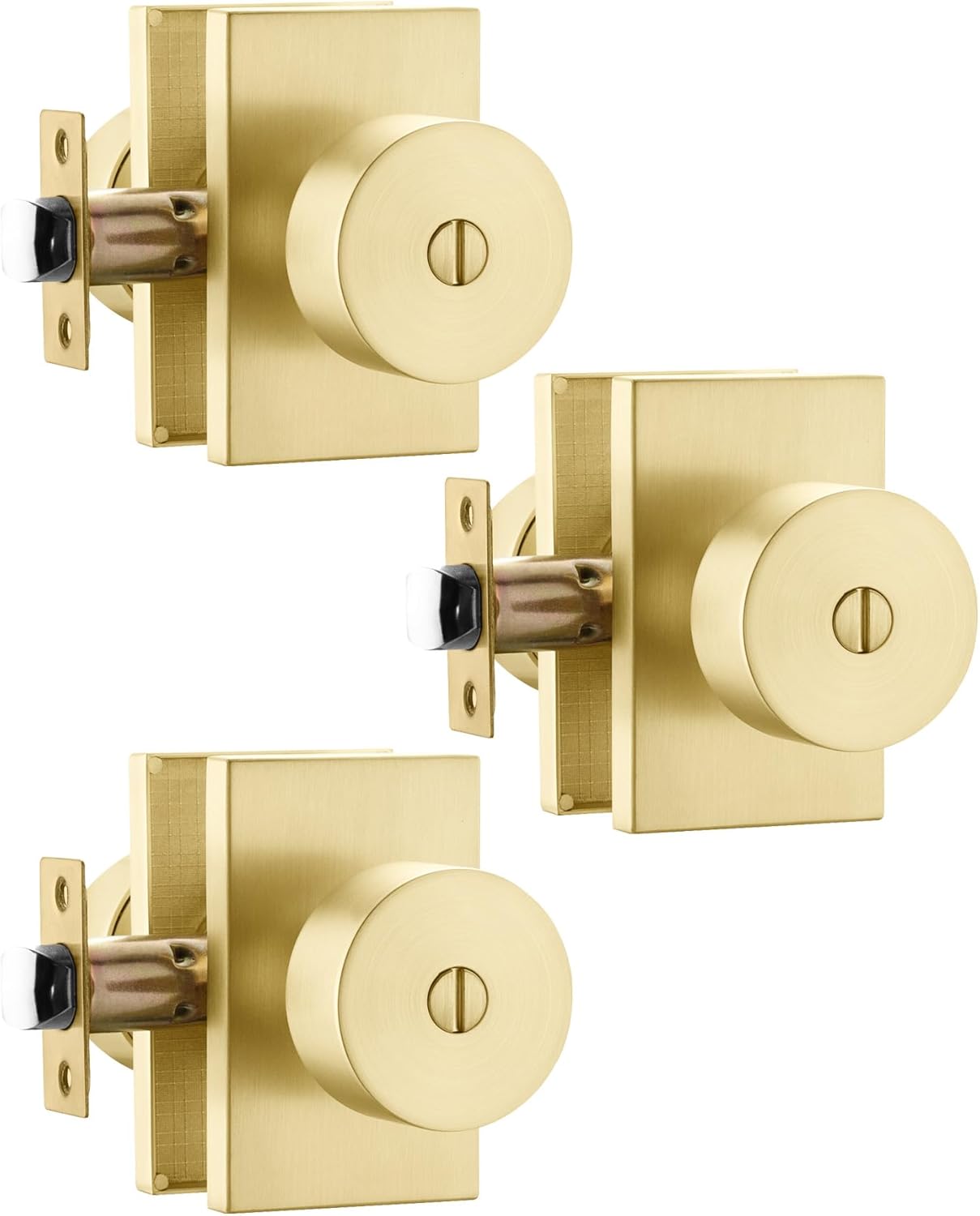goldenwarm Gold Interior Door Knobs, ZincAlloy Heavy Duty Interior