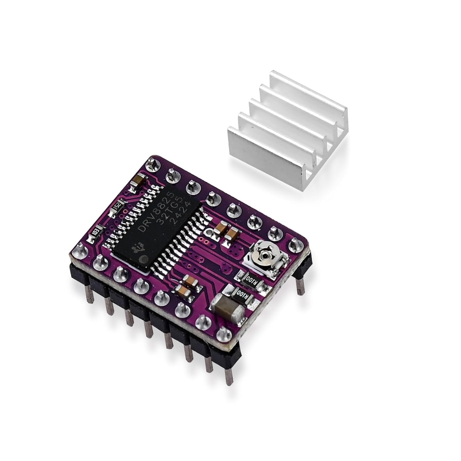 6 sztuk DRV8825 moduł sterownika silnika krokowego do drukarki 3D RepRap 4 RAMPS1.4 StepStick z radiatorem