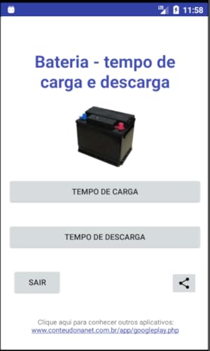 Baterias - Tempo de carga e descarga - Calculadora