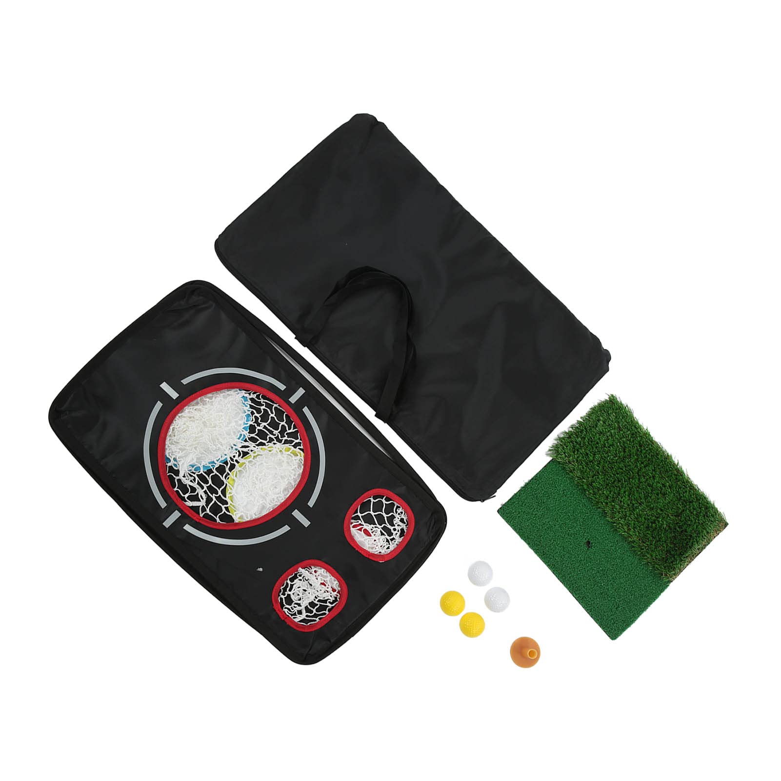 Red de astillado portátil para Entrenamiento de Golf, Juego de Red de práctica de Golpe Plegable de Doble Cara, Material de Nailon Duradero para Patios, Parques, Campos de Golf