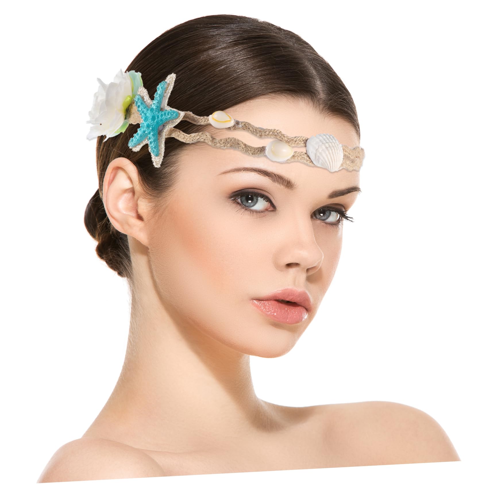 MAGICLULU Lot De 4 Bandeaux Extensibles En Coquillage Style Pour Mariage Plage Accessoires Pour Cheveux Pour Fêtes 2 Pièces X 4