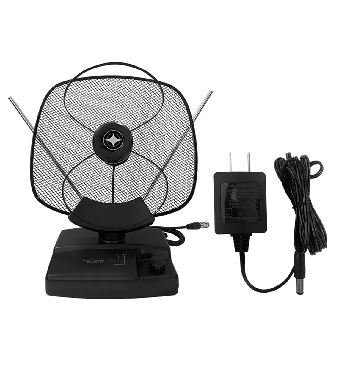 YeCeny Amplified Indoor Digital TV Antenna – Best Powerful Amplifier, Signal Booster & Has up to 200+ Miles Range, Support 8K 4K 1080P VHF&UHF HD Free