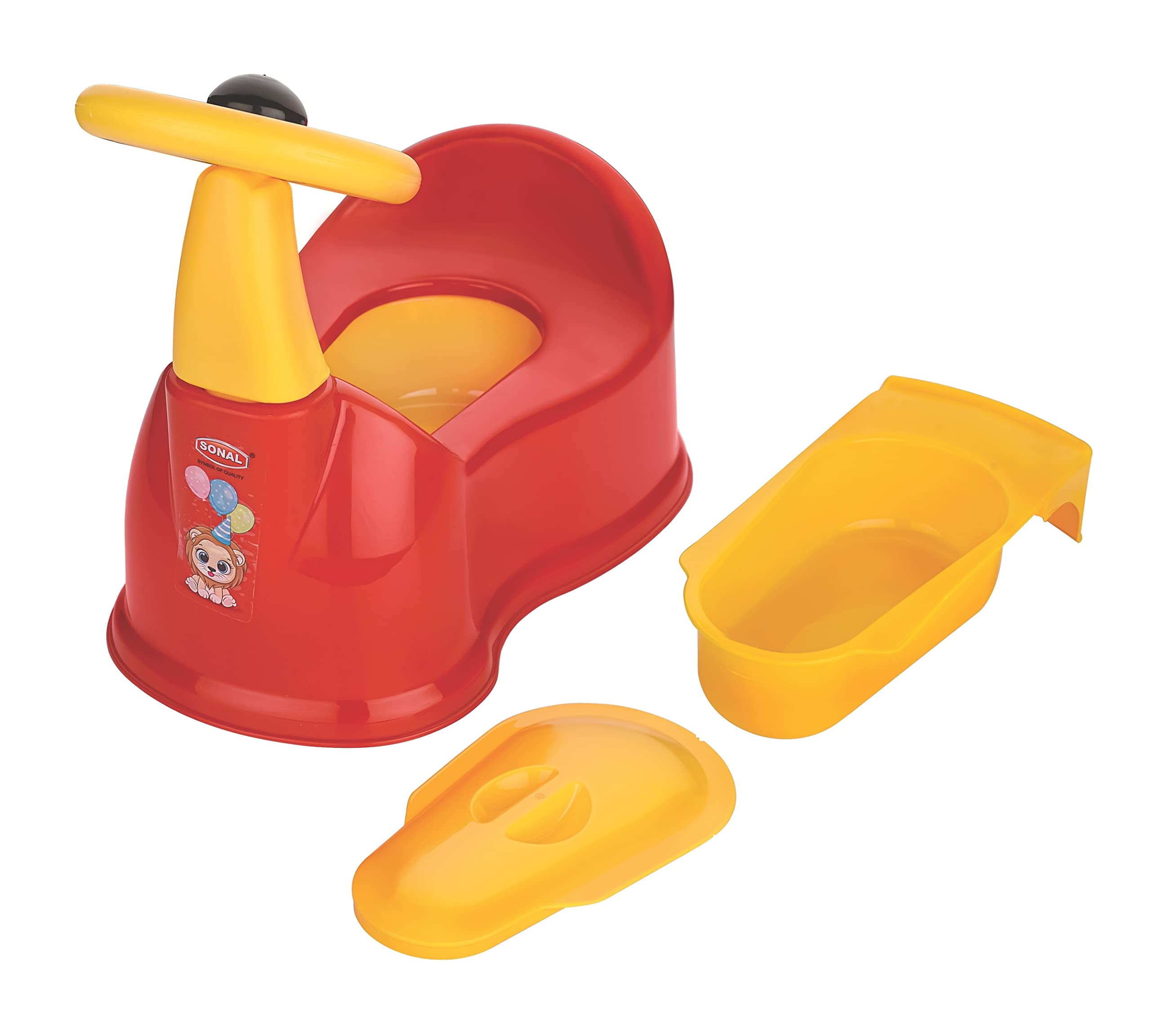 Sonal - Baby CAR - Baby Car Potty Seat/Chair with Removable Drawer, Lid (Age 6 Months to 3 Years) (Red)-image-19