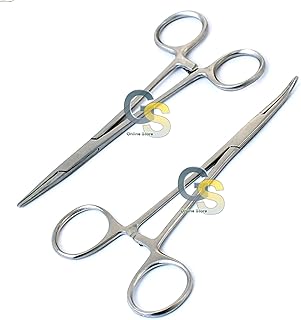 G.S 2 PCS Dog CAT PET Hair Puller Remover Stainless Steel HEMOSTAT Locking Forceps 5.5