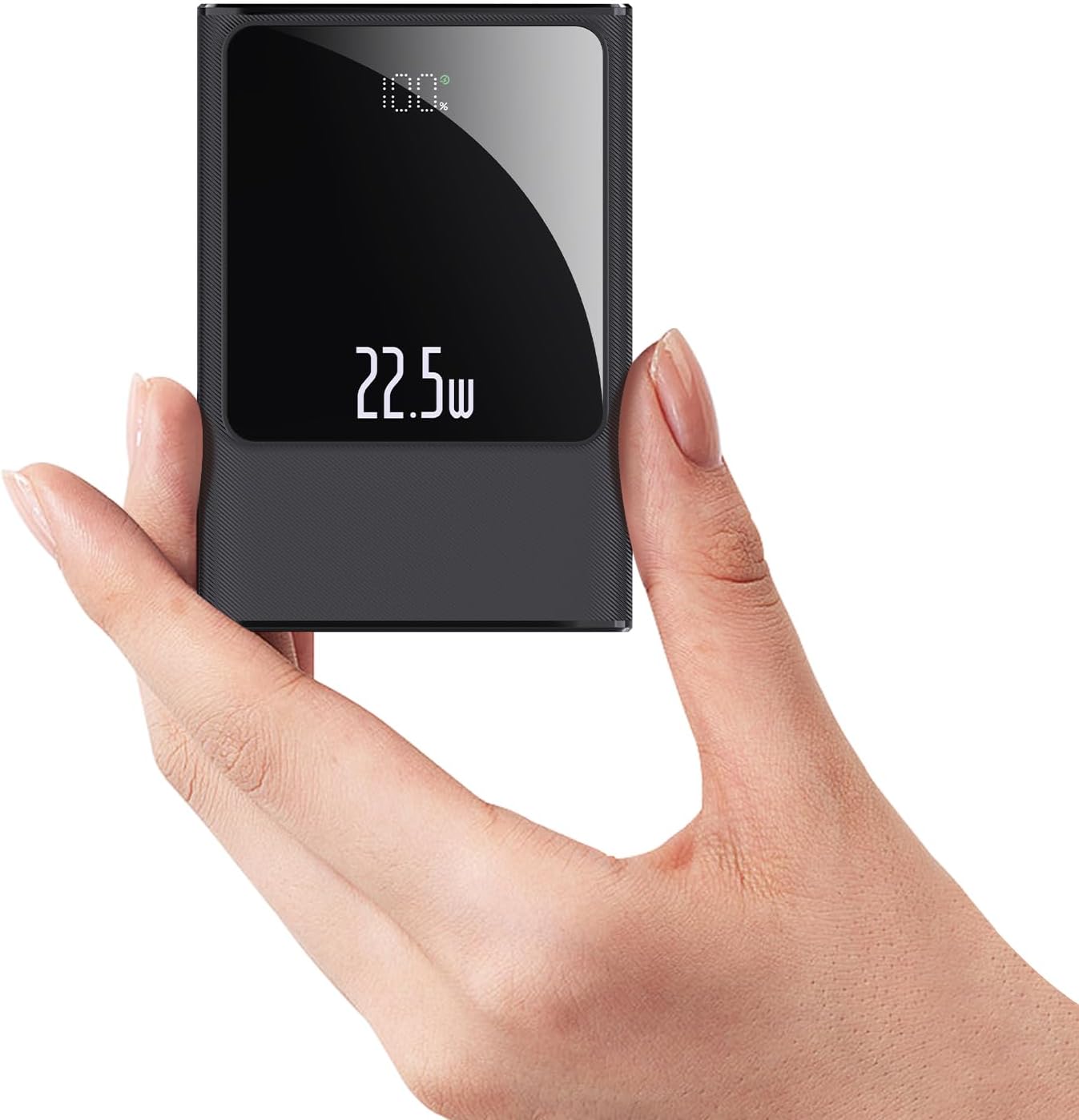 22.5W Super Fast Power Bank 10000mAh USB C Outputs & Inputs Portable phone Charger Mini Battery Pack Compatible with iPhone Samsung Tablet and More(Black)