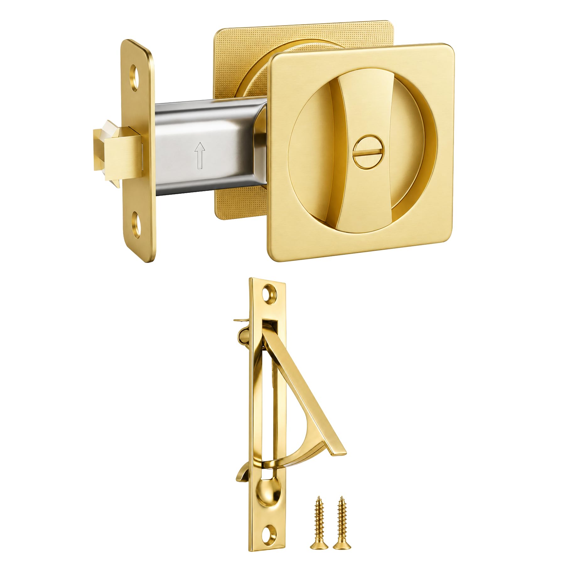 Lethato Pocket Door Hardware Pocket Door Lock Black Rounded-Corner 1Pack — Amazon image 10