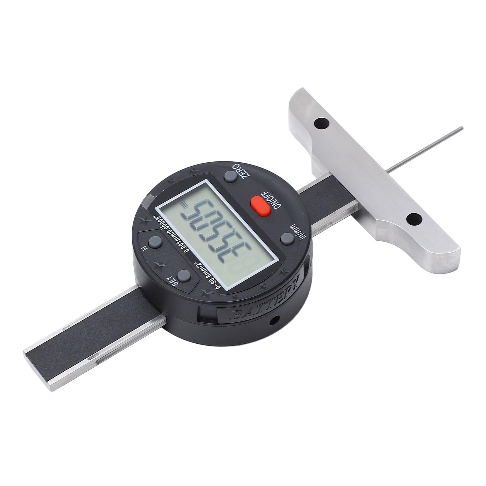 KIMISS Medidor de Profundidad Electrónico de Alta Precisión Pantalla Digital de Alta Precisión Mm en Unidades Medidor de Profundidad de Varilla Delgada USB Rango de 0-50,8 Mm con Amplio Rango y