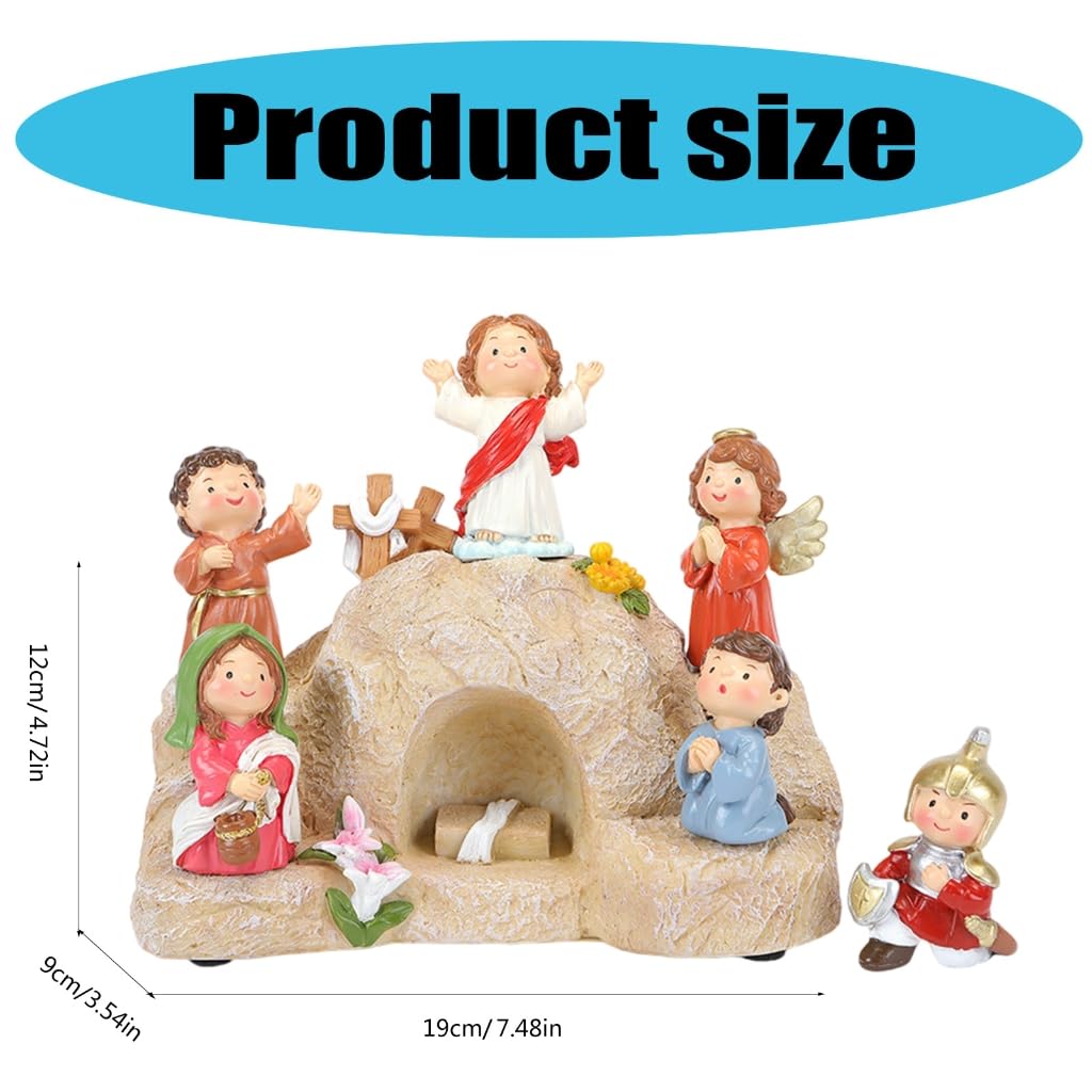 Miniaturowe figurki świąteczne zmartwychwstania z wyświetlaczem LED