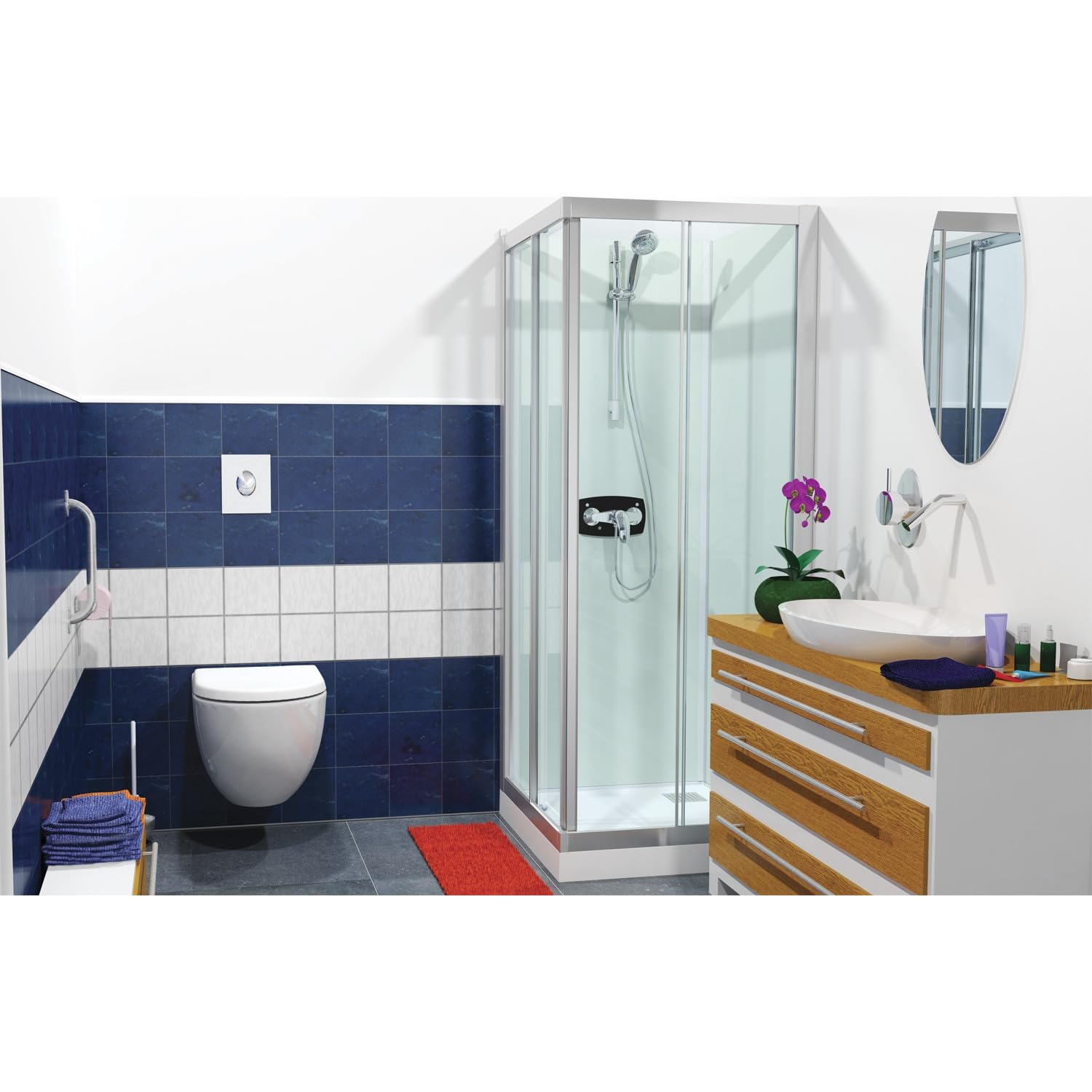 SFA Saniwall Pro UP a Piastrella - Macinatore per WC sospeso, colore: Bianco