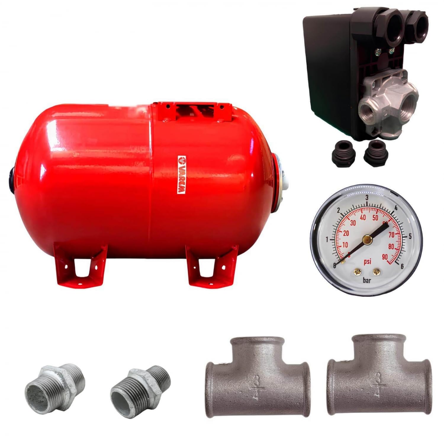 Kit Complet Ballon Surpresseur à Vessie Varem Horizontal 60l