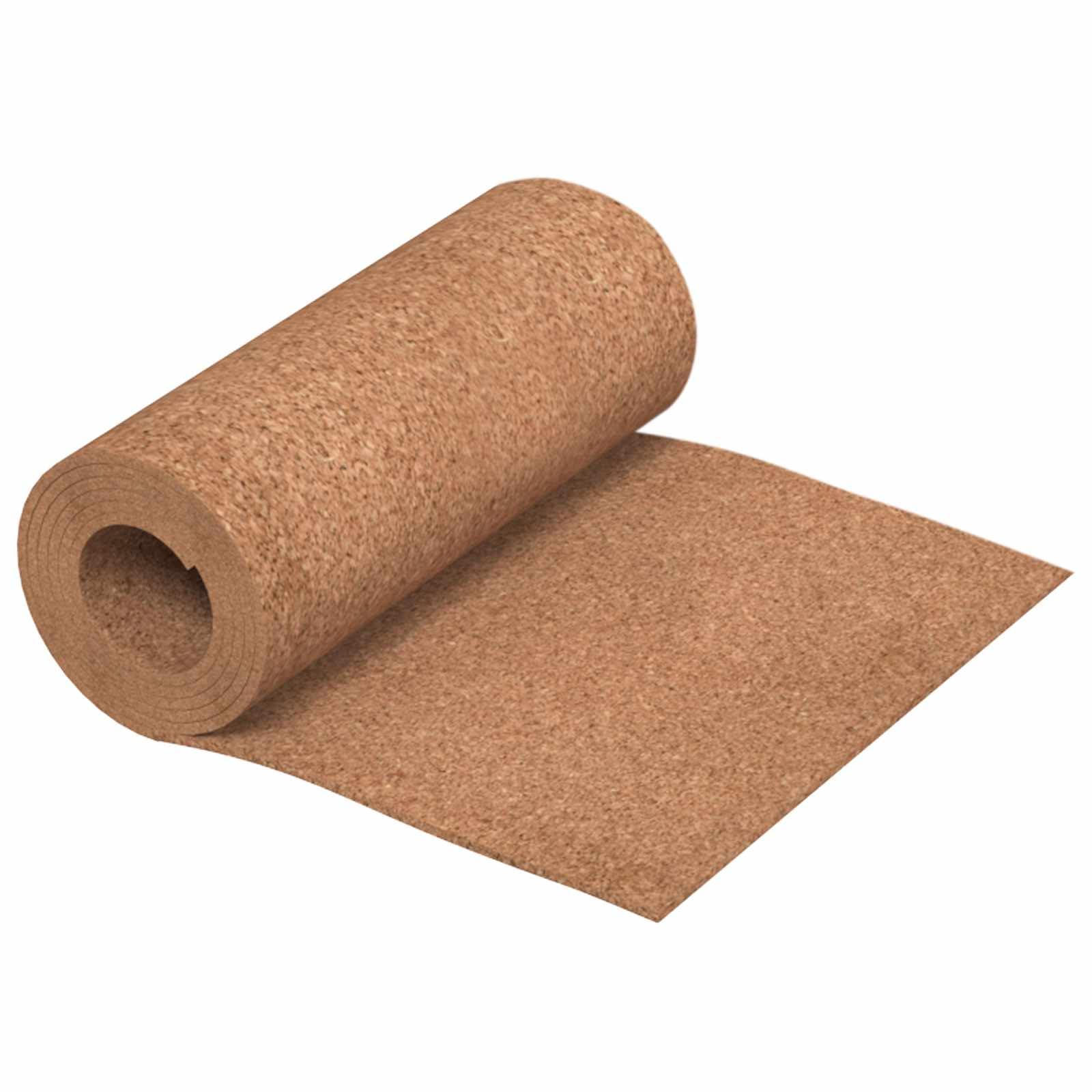 Rotolo di sughero, 200 x 50 x 0,8 cm, per decorazione murale e progetti fai da te, bacheca in sughero, fonoassorbente, marrone