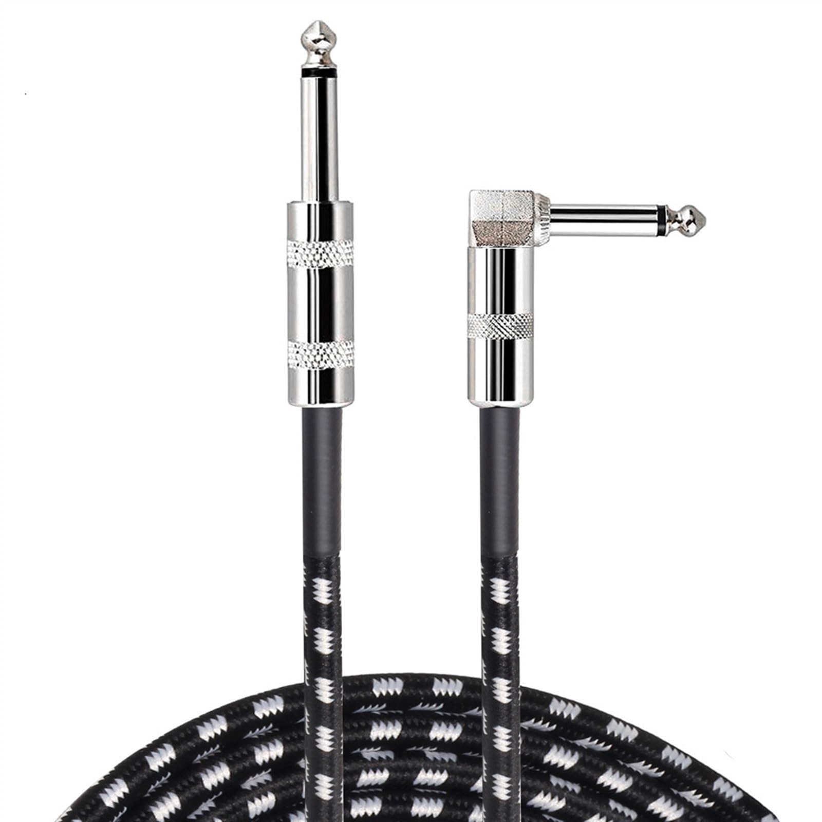 kabel audio do gitary Kabel Audio Z Izolacją Akustyczną AWG24 Do Elektrycznej Gitary Basowej 6,35 Mm Drut Prosty (Color : Bk 6 meter)