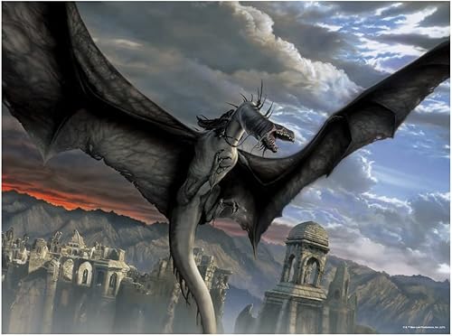 Miniatura 2 de El Señor de los Anillos Fellbeast - Rompecabezas de 500 piezas para adultos, 16 pulgadas de largo x 21.5 pulgadas de ancho