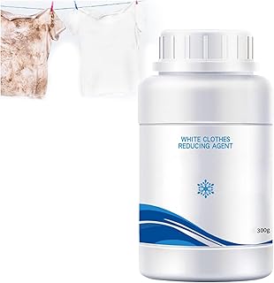 Dfcdcoo Household White Clothing Reducing Agent, White Laundry Whitener White Laundry Detergent White Clothing Stain Remover Remove Stains Reducing Agent (300g,1pcs)