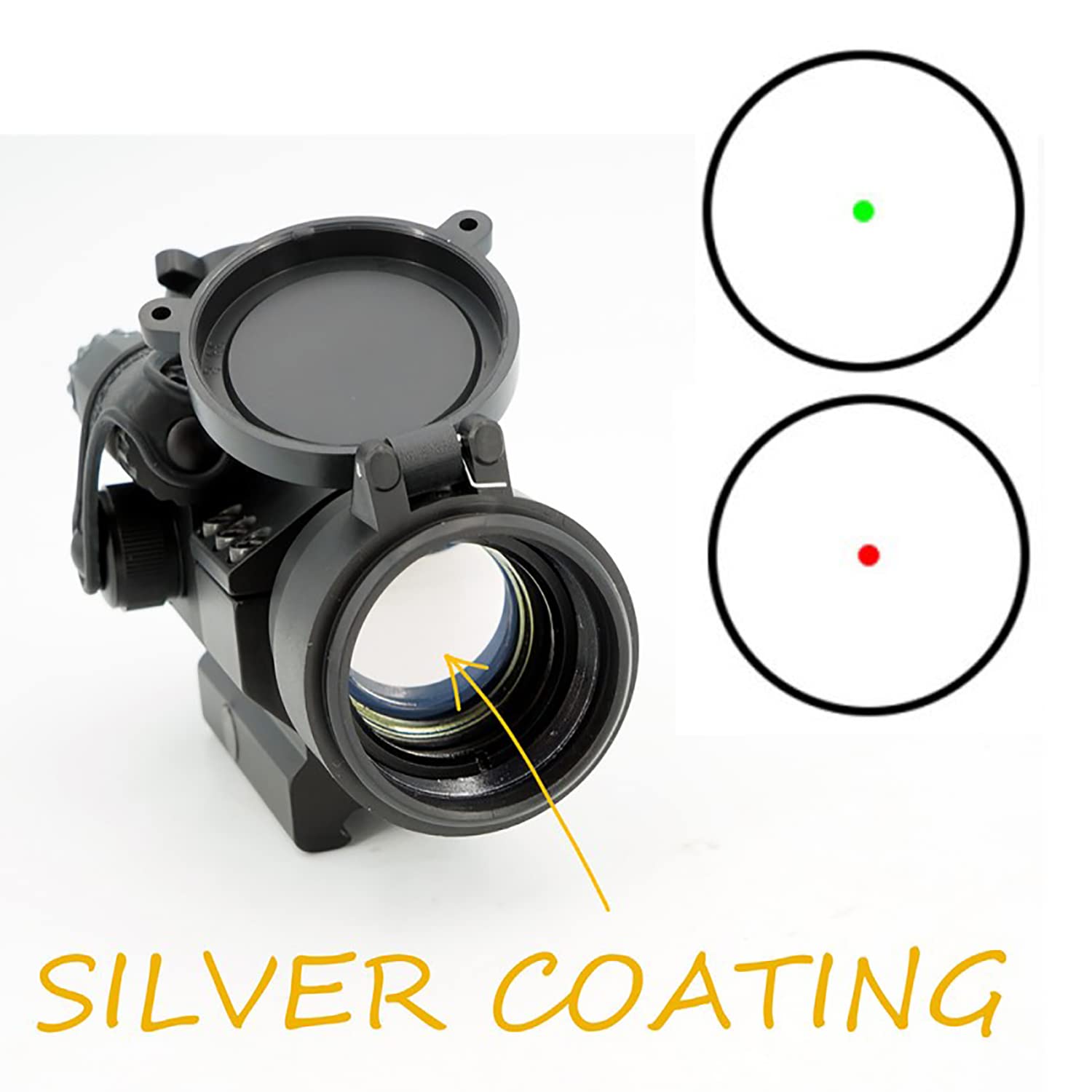 1X32mm 4MOA Red Green Dot Sight with Mount，Optical Holographic Reflecting Sight