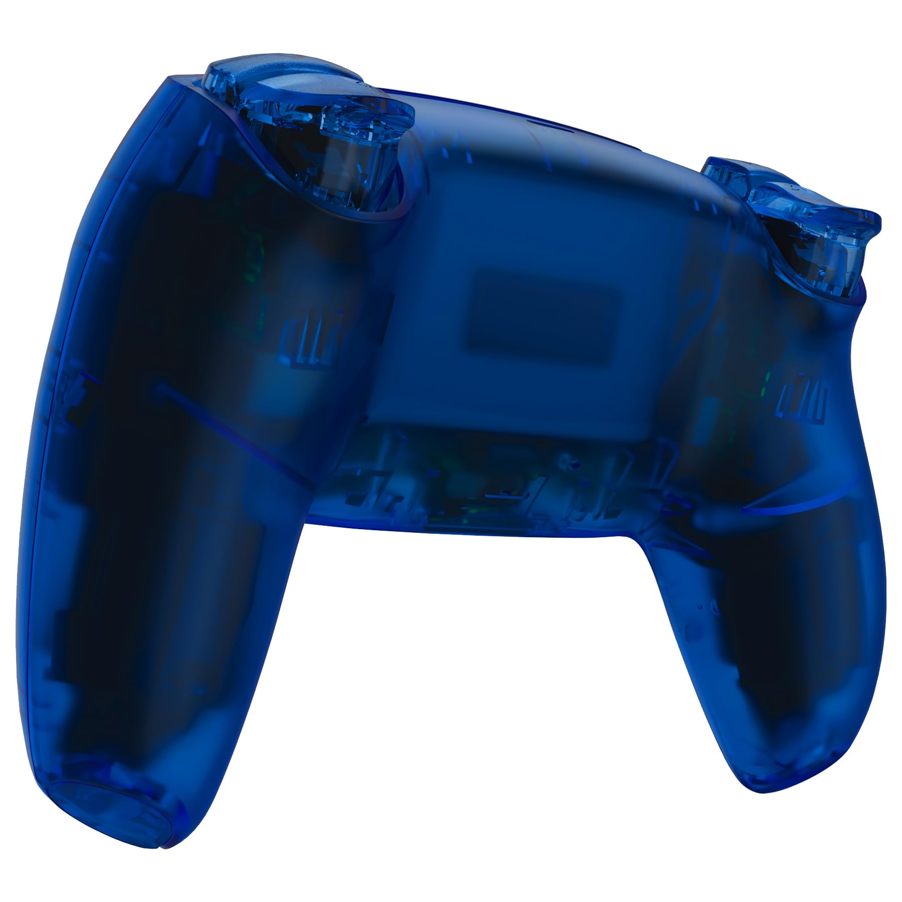 eXtremeRate Luna Cover Pulsanti Ricambio per ps5 Controller BDM-030/040/050/060,Custodia Scocca Shell Frontale Posteriore Ridisegnato&Tasti Kit Compatibile con ps5 Joystick-Trasparente Blu