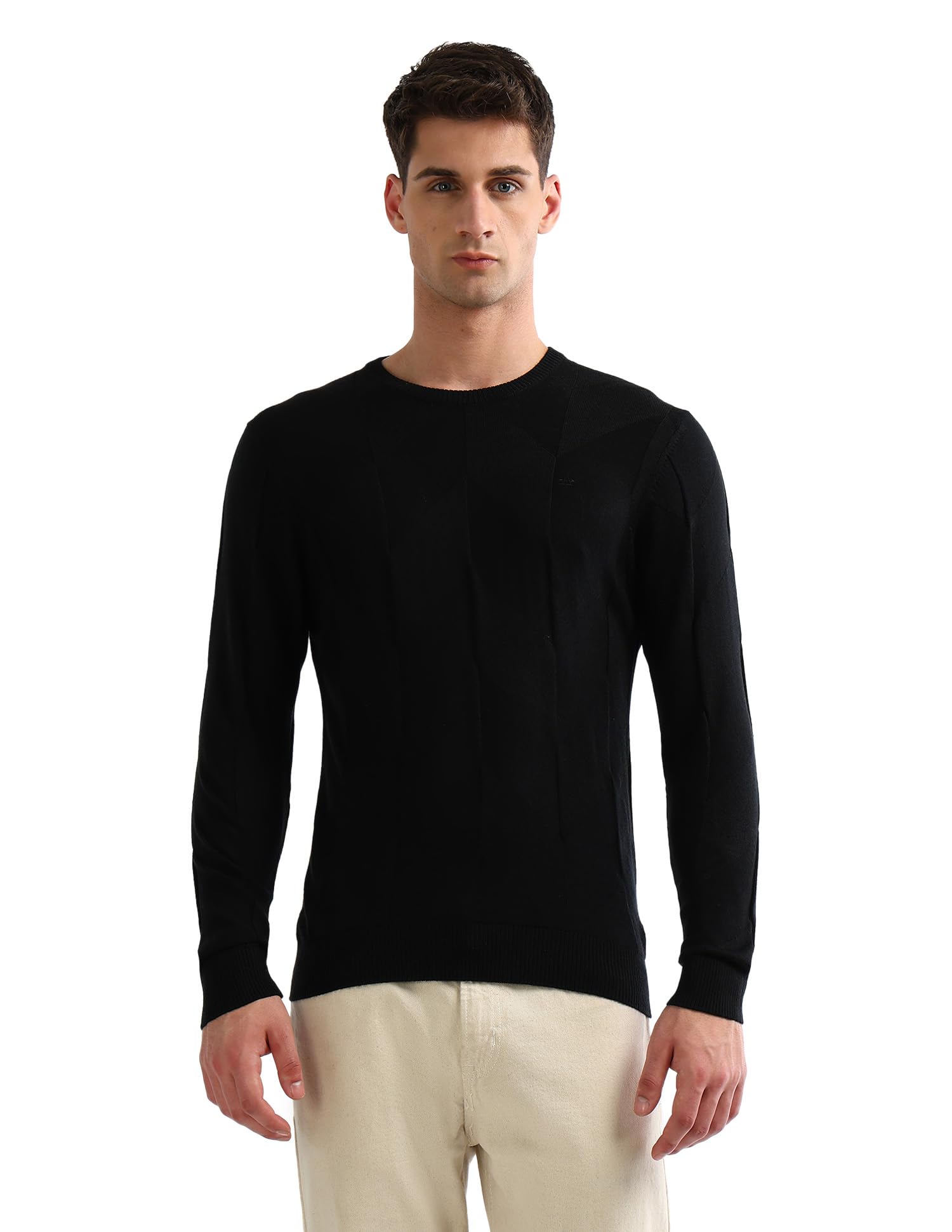 arrow Men's Regular fit Textured Sweater-picture-30