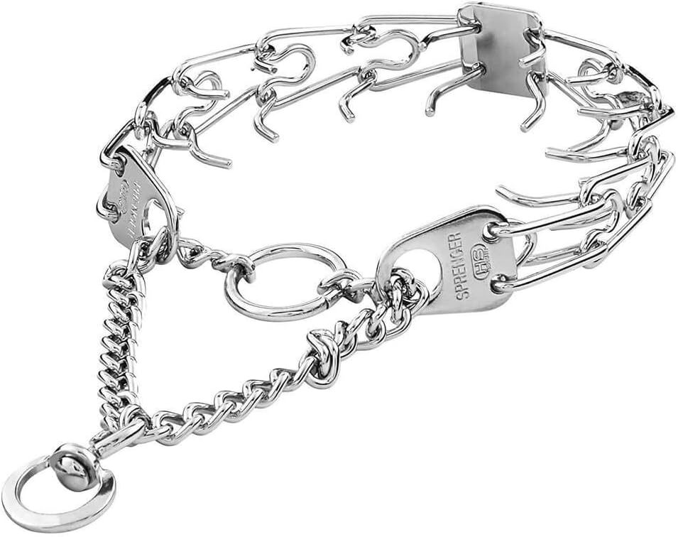 2.25 Chrome Pinch/Spike/Prong Collar Small