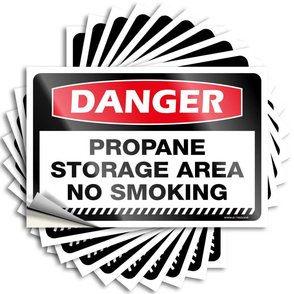 Saying Modern Custom Stickers, Water Waterproof Danger Propane Storage Area No Smoking for Hydro Flask | Inspirational Vinyl Decals for Mold Holiday Gift(6X9CM)