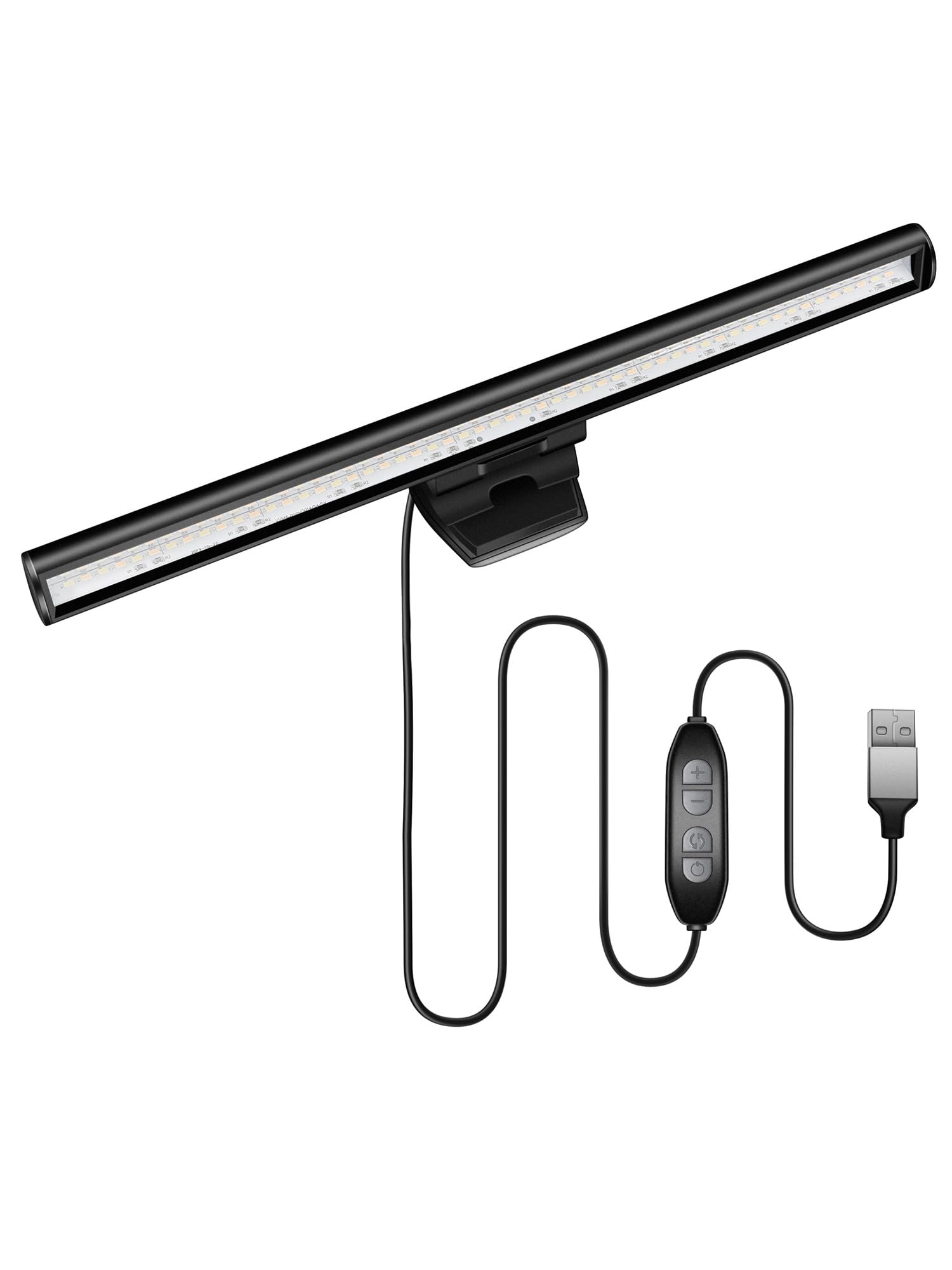 3 Adjustable Color Temperature, 10 Dimming Brightness Levels, No Screen Glare, Space Saving, Eye Health Care, Portable for Travel Laptop Monitor USB e-Reading LED Task Lamp Bar, Black-image-42