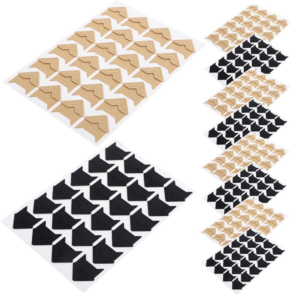 Cabilock Photo Mounting Corners 10 Sheet Adhesive Photo Corners for Scrapbooking Scrapbook Supplies