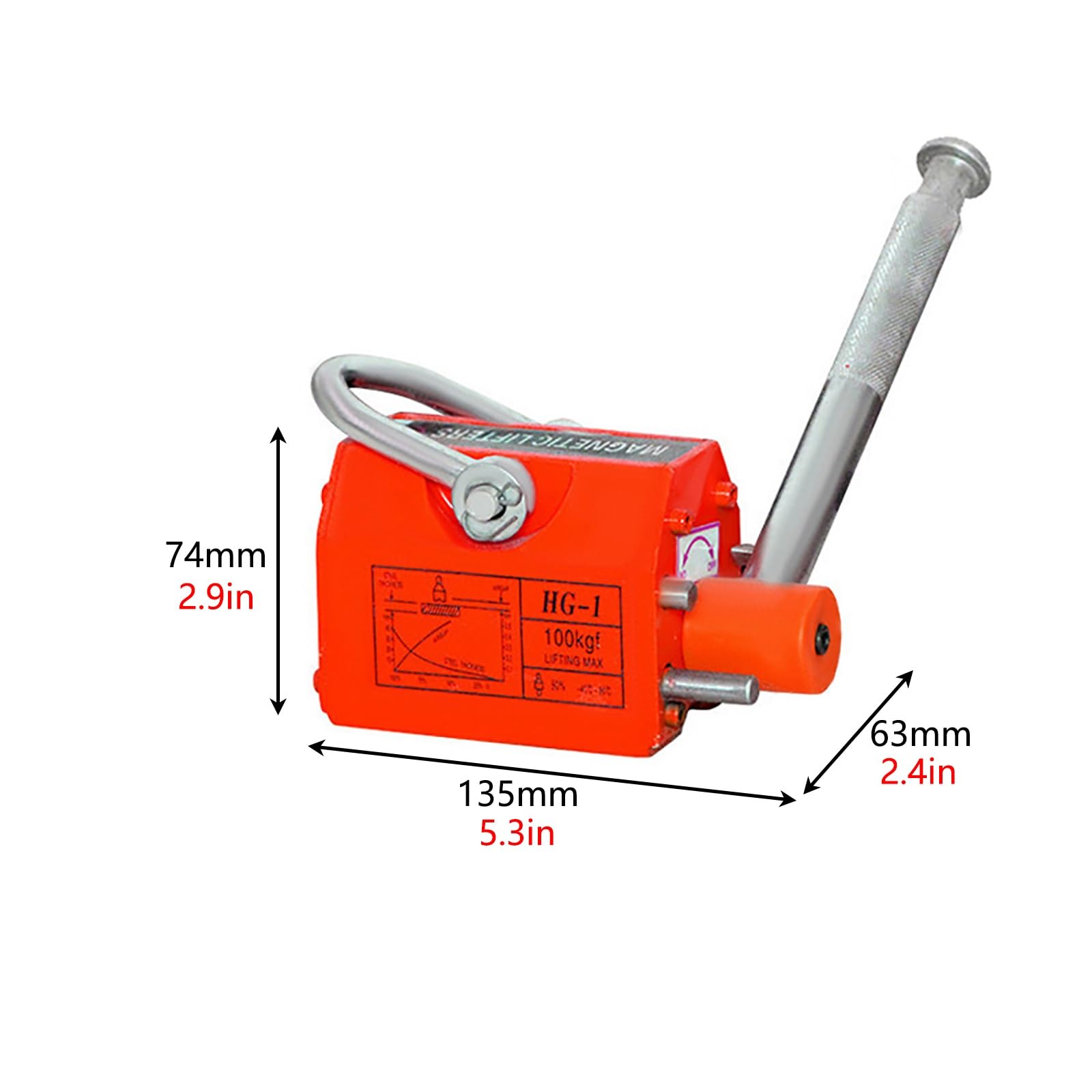 Heavy Duty Hebemagnete mit Entriegelung, starkes Neodym, für Stahlplatten & Rundstahl, Ladenkraneinsatz