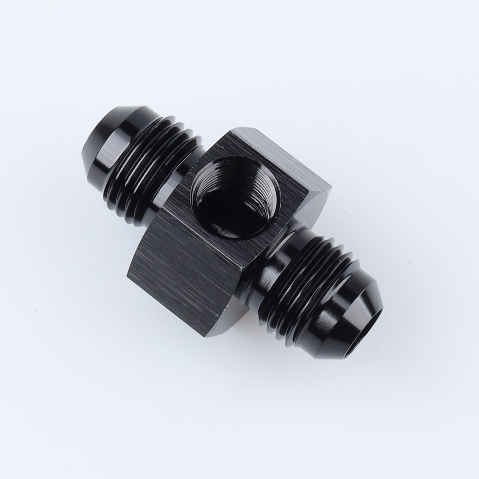 4X-6AN Male To AN6 Coupler Flare Union Adapter Straight Fitting Aluminum Black - Foto 5