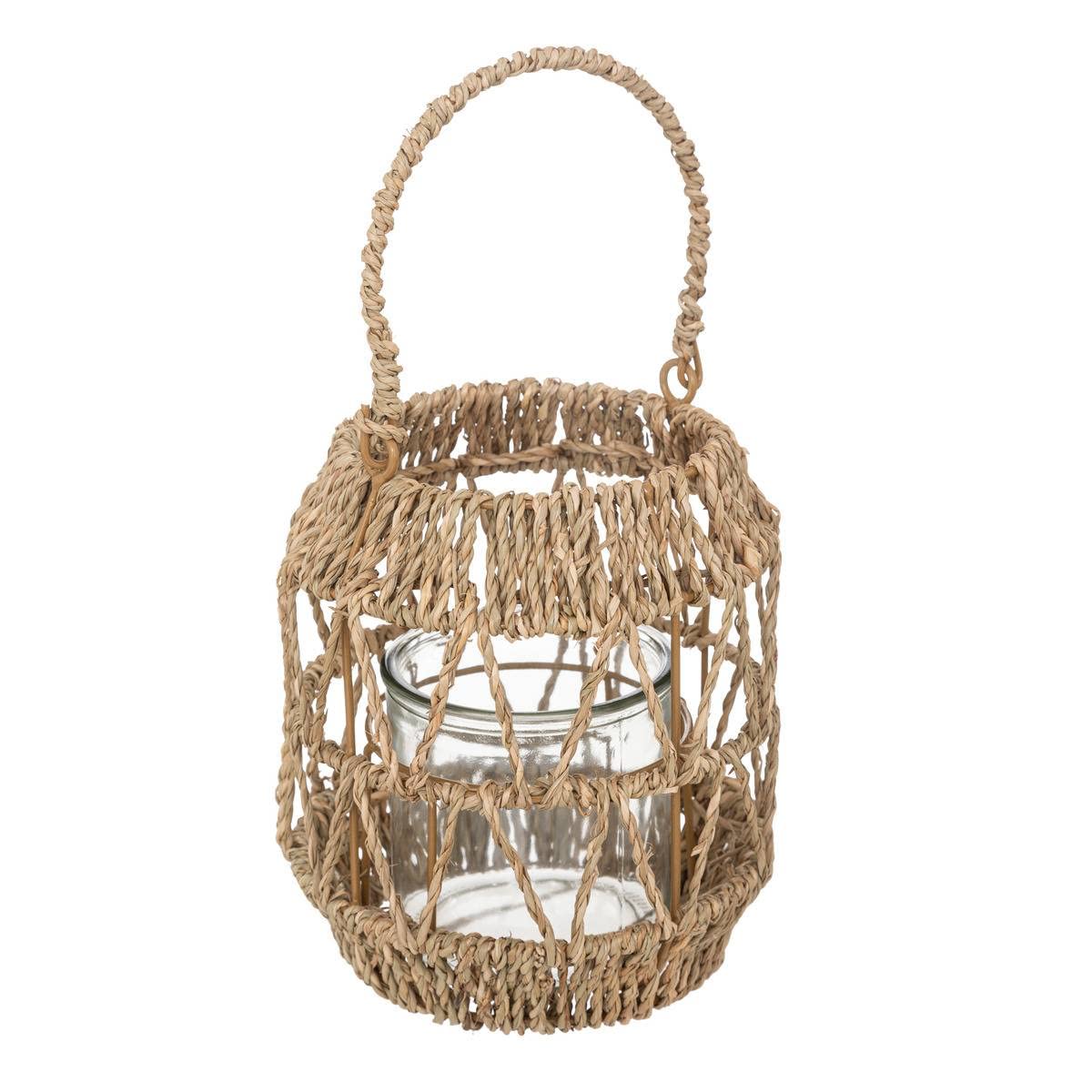 Atmosphera - Farol - Metal y ratán - H18 cm