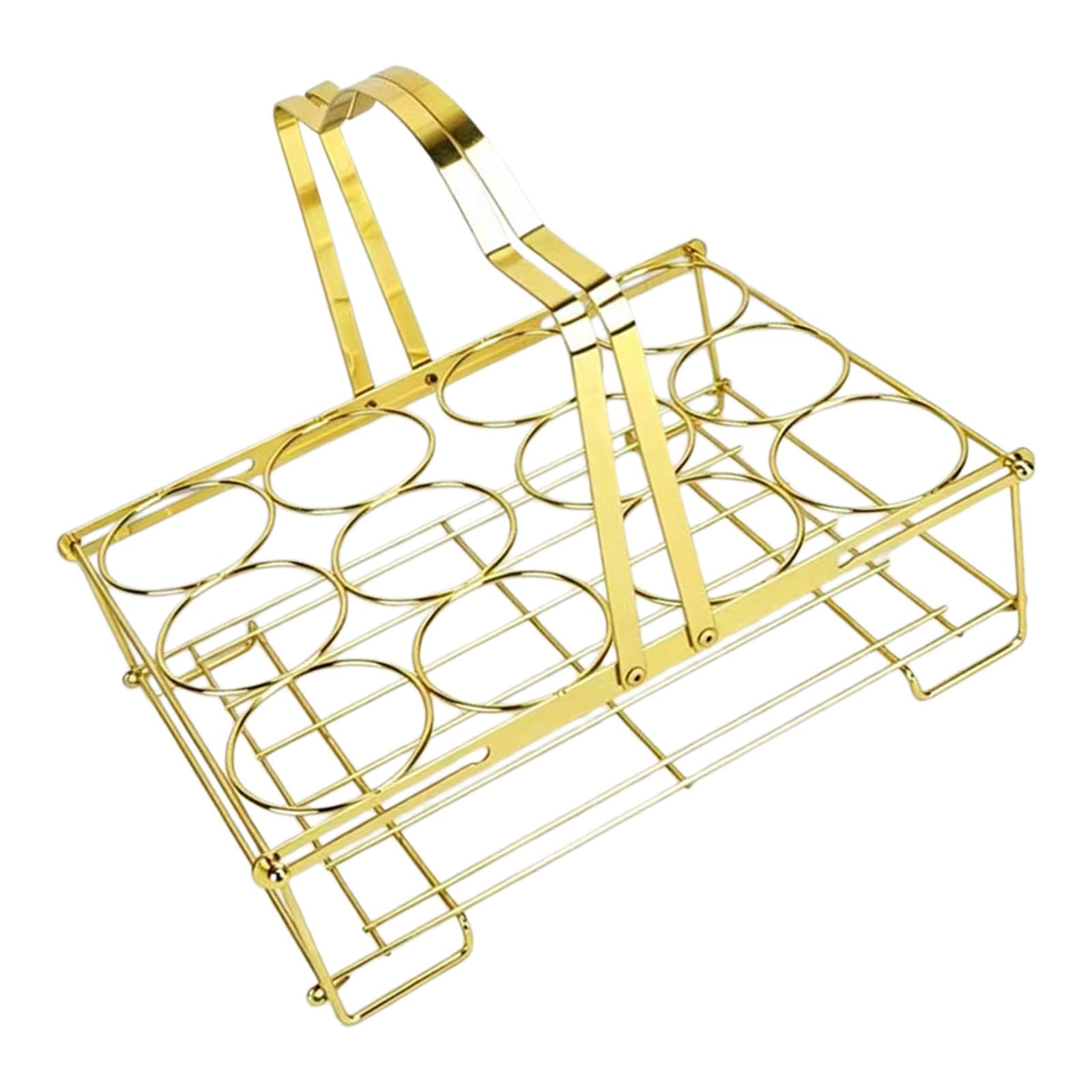 our fave Duty Iron Carrier with 6.5cm Holes for 12 Bottles or Cans Elegant Gold Vip Club Serving Tray