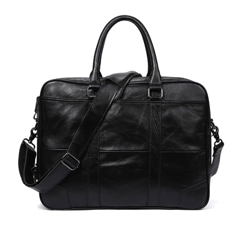 Laptop Bag Men's Travel Messenger Bag Men's Leather Travel Tote Bag Casual Business Briefcase (Color : A, Size : One Size)