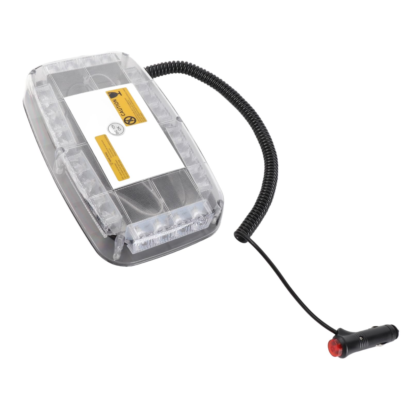 24 LED Emergency Strobe Police Warning Lights for Car Top Roof, 12V DC Flashing Caution Light with 7 Patterns, High Visibility in Sunlight and Water Resistant Design, Cigarette