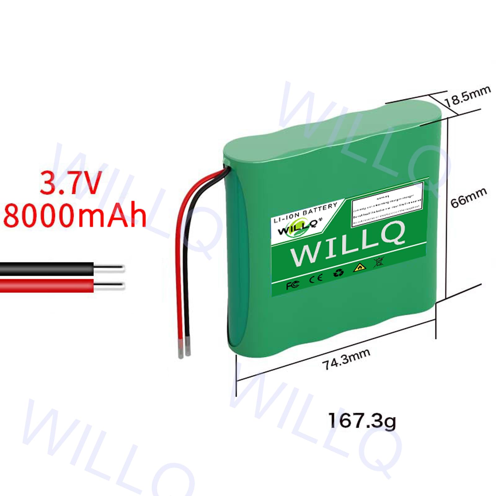 Batería Iones Litio Recargable Repuesto 3,7V 8000mAh 9200mAh baterías Litio Capacidad Real 3,7 voltios con XH2.54/PH2.0 para Juguetes electrónicos/batería iluminación,8000mah
