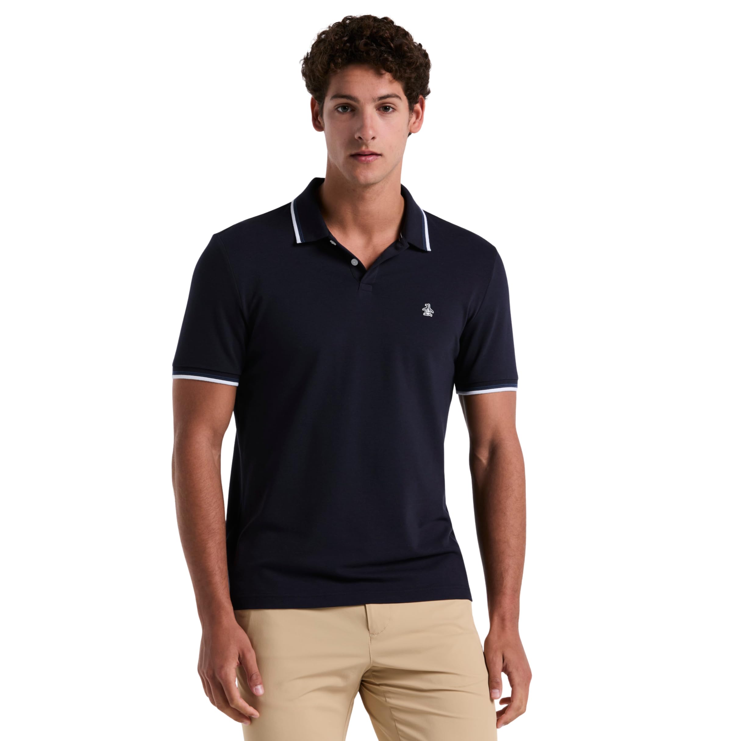 Original Penguin Mens Tipped Polo Shirt, Dark Sapphire, XXL UK