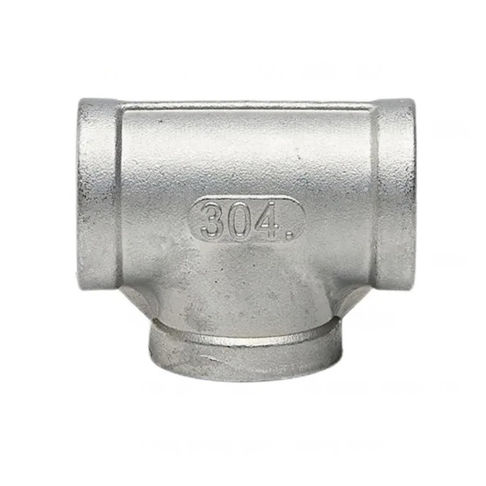 SS 304 Adaptador de acero inoxidable hembra rosca BSP acoplador de tubería de agua conector en T de 3 vías (2-0.5 pulgadas)