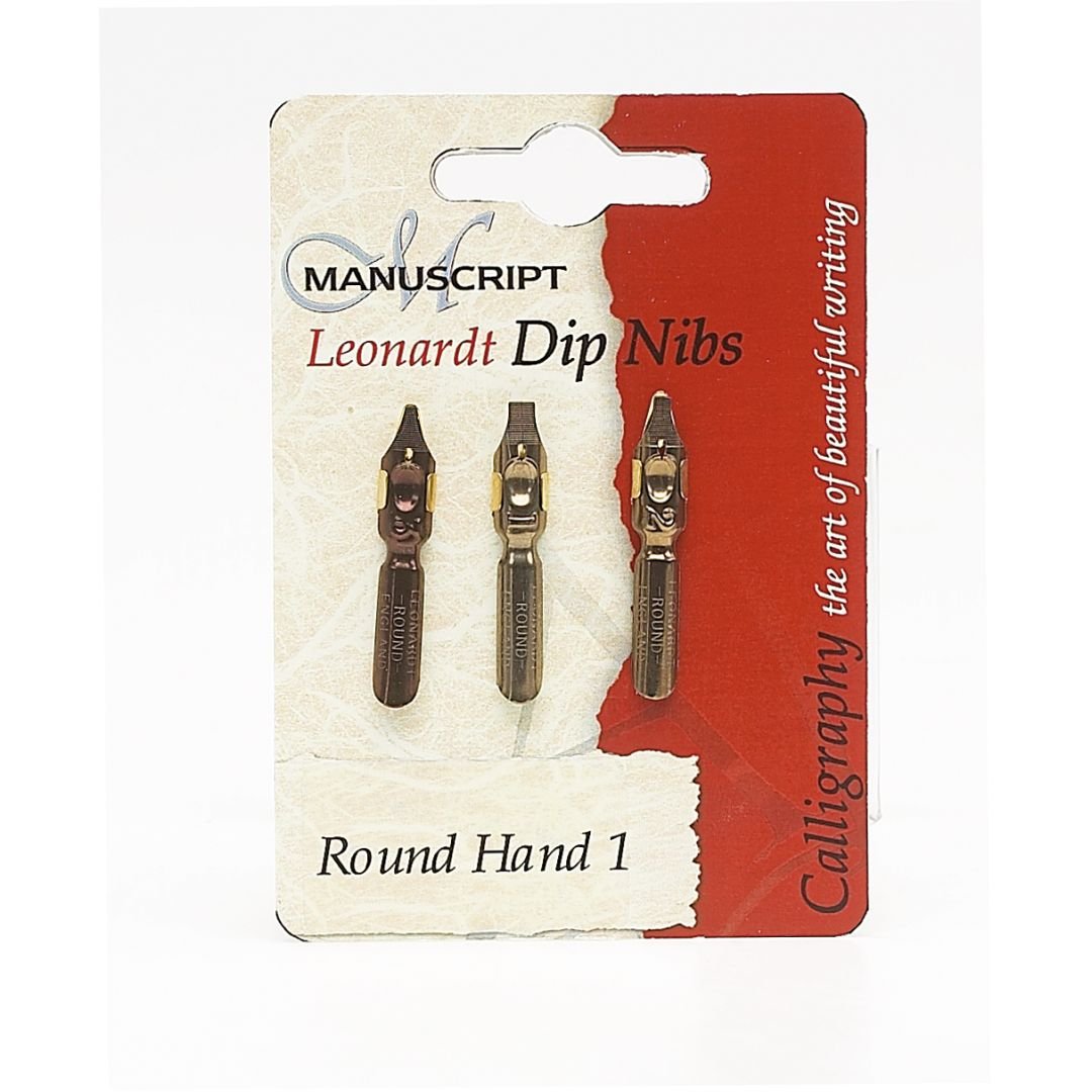 Manuscript Leonardt Round Hand Nib Set of 3 - Set 1