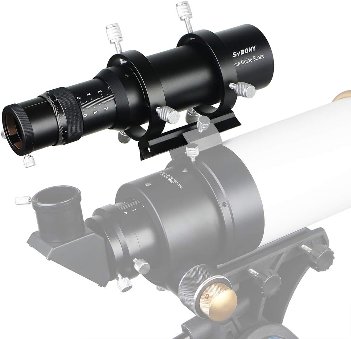 SVBONY SV106 Guide Scope with Helical Focuser Bundle with SV172 Lens Warmer 240mm 3 Gear Regulator Temperature (2 Items)