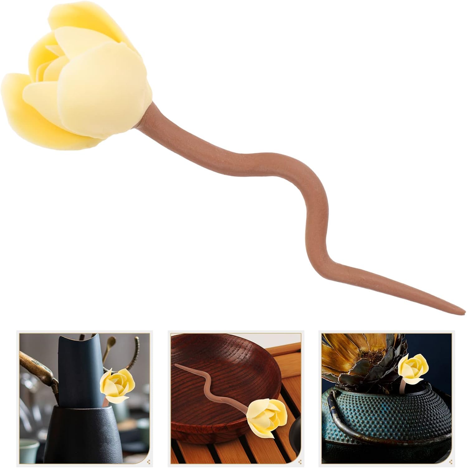 Flower Branch Design Ceramic Tea PET Desktop Decoration image 5