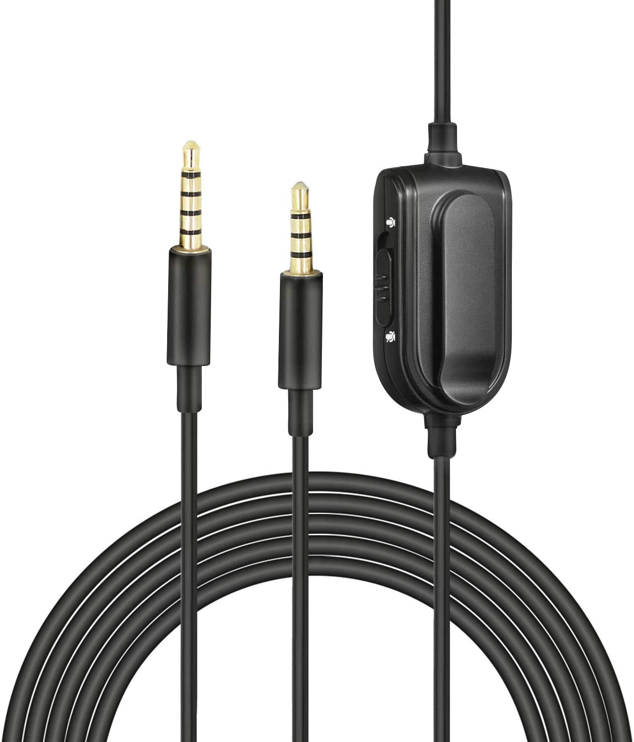 Ingers A40 Cord Replacement Cable for Astro A10/A30/A50 Headset Inline Mute Volume Control Compatible with Xbox One/Play Station4 an PC Headphone Audio Extension Cable - 6.5 Feet (Black)