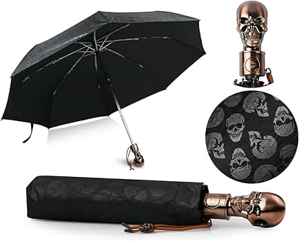 UMBRELLA MAGNUMRevolver　8インチモデル Amazon.com: DS. DISTINCTIVE STYLE UV Umbrella Skull Parasol