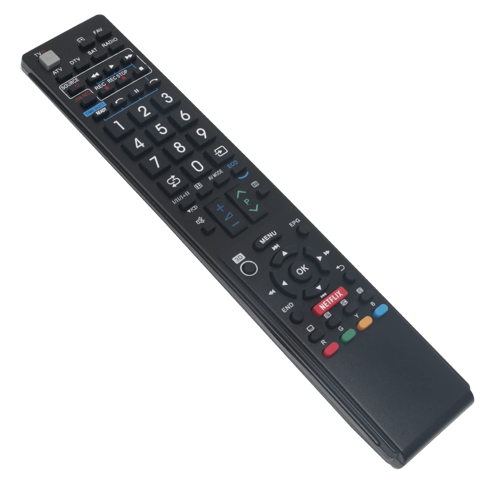 ALLIMITY Sostituzione Telecomando per Sharp Aquos TV with Netflix LC-32HG5341K LC-40FG5242E LC-40UG7242K LC-40UG7252K LC-40UI7552K LC-43CFG6002E LC-49CFG6001E LC-50UI7422E LC-32HG5141K