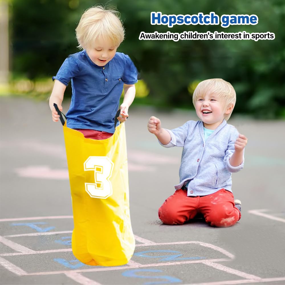 Set di 4 Sacchi da Gioco del Salto per Bambini, Borse Colorate per Festa e Attività Familiari