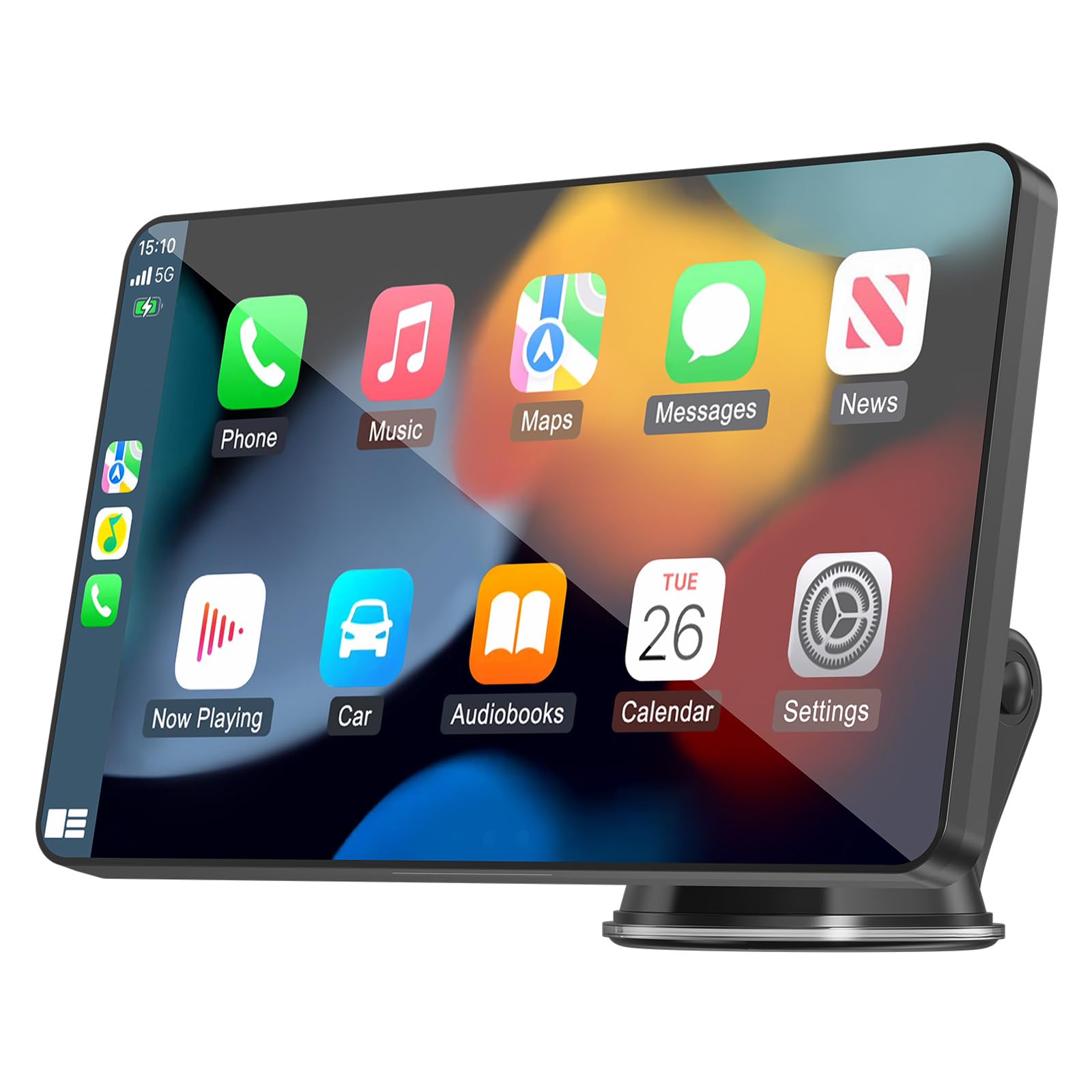 7" Pantalla Carplay Coche Sin Instalación para A-pple Car Play y Android Auto, Pantalla Táctil para Coche con Bluetooth, Mirror Link, Navegación GPS, Asistencia de Voz, FM, AUX