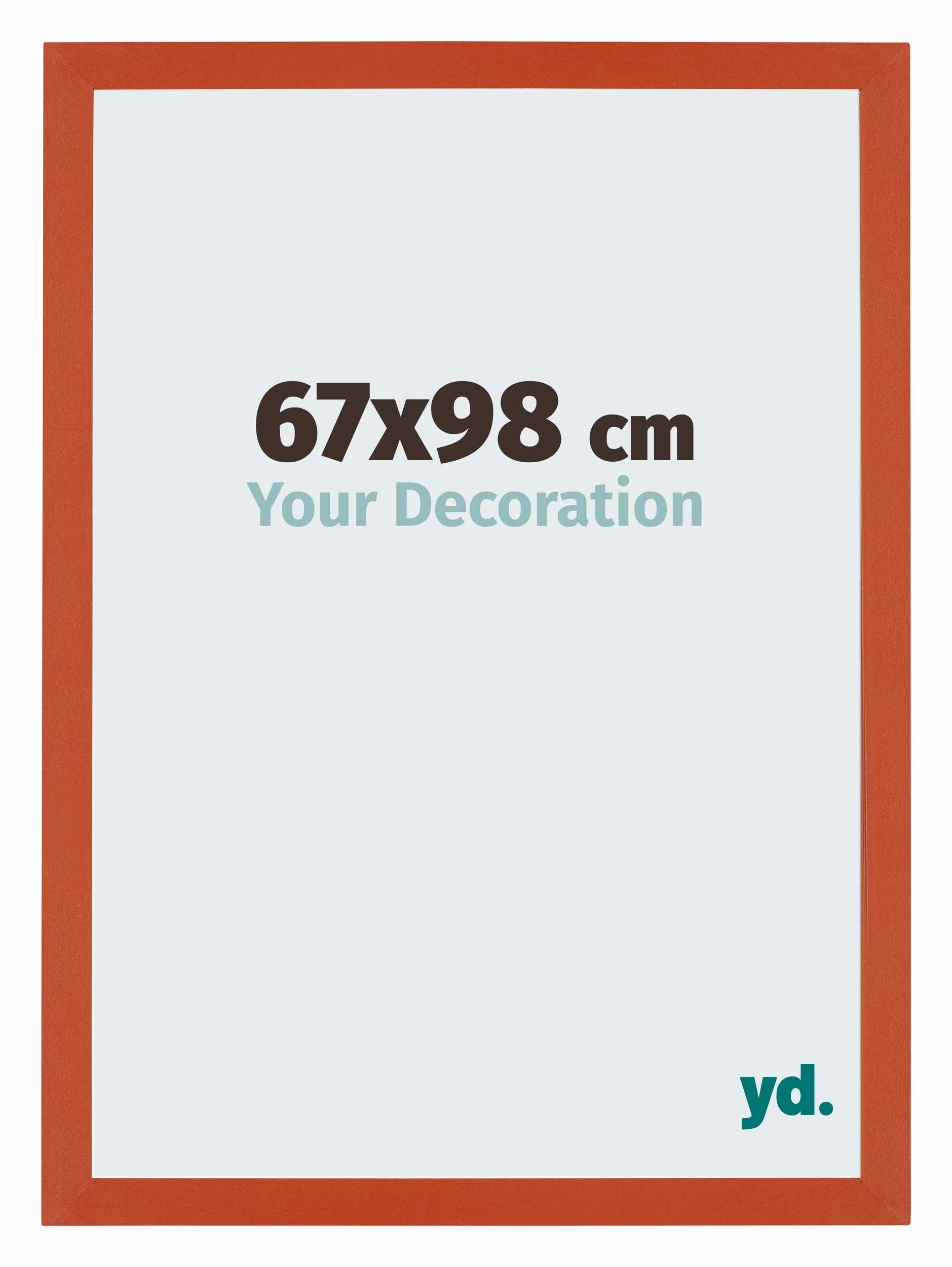 Your Decoration - Picture Frame 67x98 cm - Orange - Decorative Wall Frame in MDF with Antireflection - Frame 67x98 - Mura